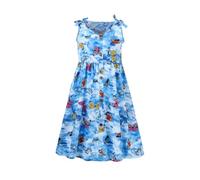 duxyoz Girls Butterfly Cotton Dress Summer Casual Loose A-Line Flowy Sundress Toddler Sleeveless Vintage Boho Beach Vacation Dresses Soft Button Down Maxi Midi Flared Pleated Sundress 4-5 Years
