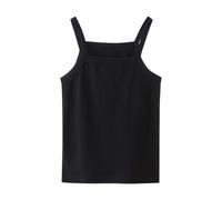 duxyoz Girls Camisoles Cotton Soft Undershirts Lightweight Spaghetti Strap Tank Top Tagless Cami Kids Summer Basic Vest Tops Casual Loose Sleeveless Tees Cute T-Shirt for Dance Gymnastics 4-5 Years