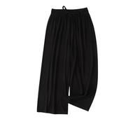 duxyoz Girls Lounge Casual Trousers Summer Sleep Pants Soft Comfortable Lightweight Cooling Wide Leg Trousers Drawstring Elastic Waist Comfy Pajamas Bottoms Breathable Baggy Long Pants 8-9 Years