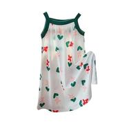 duxyoz Girls Nightdress Kids Nighties Sleeveless Nightgown Cooling Sleepwear Floral Sleepshirt Sundress Summer Pajama Dress Soft Cute Sleep Dress Comfy Sleep Shirts for Kids Clothes 11-12 Years