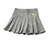 duxyoz Girls Pleated Skirt with Shorts Kids School Uniform Fancy Dress High Waisted Mini Skirt Soft Lightweight Skater Skorts Summer Formal Dress Preppy Flowy Skorts for Party Birthday 5-6 Years