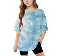duxyoz Girls Short Sleeve Oversized T Shirts Kids Summer Crewneck Tops Basic Tees Cute Printed Graphic Tee Casual Loose Fit Baggy Tops Blouse Plus Size Girl Fashion Trendy Outwear Clothes 12-13 Years
