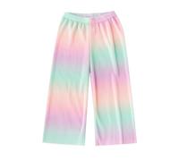 duxyoz Girls Summer Trousers Elastic Waist Lightweight Soft Pajamas Bottoms Straight Wide Leg Casual Trousers Funny Graphic Printed Lounge Chiffon Pants Vintage Loose Fit Jogger Sweatpants 4-5 Years