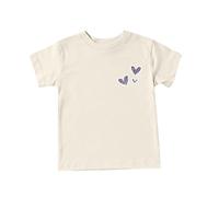 duxyoz Girls T-Shirt Short Sleeved Graphic Tee for Kids Classic Crew Neck Tops Children's Fashion Clothing College Style Apparel Top Valueweight Tshirt Holiday Casual Wear Outfit 8-10 Years