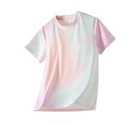 duxyoz Girl's T-Shirts Tie-Dye Kids Short Sleeve Tops Cooling Sun Protection Quick Dry Sports Tee Loose Fit Summer Casual Fashion T-Shirts Crewneck Lightweight Comfort Colorful Tees Shirt 14-15 Years