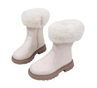 duxyoz Girls Winter Boots Warm Snow Boots Outdoor Warm Faux Fur Lined Shoes Mid Calf Non-Slip Ankle Booties UK Size 13