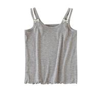 duxyoz Girls'Vest Tops Sleeveless Summer Tank Tops Spaghetti Strap Cami Base Layer T-Shirts Undershirt Cotton Soft Comfy Sleep Pajamas Tops Plain Solid Colour Basic Camisole Vest 13-14 Years