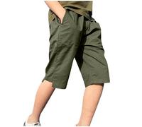 duxyoz Green Kids Boys Pull On Cargo Shorts Lightweight Bottoms Casual Outdoor Sweatpants Elastic Waist Scout Uniform Shorts Cotton Summer Short Pants with Pockets for Running Workout 12-13 Years