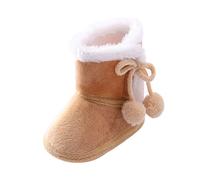 duxyoz Infant Baby Winter Warm Snow Boots Soft Sole Prewalker Newborn Shoes Plush Lining Anti-Slip Thermal First Walking Shoes Size 0-6 Months