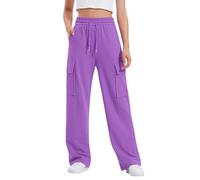 duxyoz Kids Girls Boys Cargo Trousers Elastic Waist Plain Jogging Bottoms Loose Casual Baggy Sports Pants Children Straight Wide Leg Sweatpant Y2k Vintage Joggers with Multi Pockets 13-14 Years