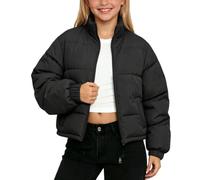 duxyoz Kids Girls Puffer Coat Quilted Hooded Jacket Padded Down Overcoat | Thicken Windproof Short Coats,Long Sleeve Stand Collar Snowsuit Outwear,Lightweight Thermal Bodywarmer Jackets,School