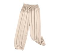 duxyoz Kids Harem Trousers Loose Casual Baggy Sports Pants Girls Boys Children Breathable Elastic Waist Cuffed Ankles Joggers Lightweight Summer Long Pants Solid Sweatpants School Trousers 11-12 Years