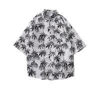 duxyoz Kids Hawaiian Shirt Boys Girls Short Sleeved Beach Print Shirts Button Down Tops Classic Casual Floral Polo Shirt Holiday T-Shirt Summer Tropical Blouse with Front Pocket 13-14 Years