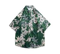 duxyoz Kids Hawaiian Shirt Boys Girls Short Sleeved Beach Print Shirts Button Down Tops Classic Casual Floral Polo Shirt Holiday T-Shirt Summer Tropical Blouse with Front Pocket 13-14 Years