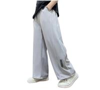duxyoz Kids Joggers Boys Girls Wide Leg Sweatpants Casual Solid Color Lightweight Active Pants Elastic Waist Plainracksuit Bottoms Soft Comfy Loose Fit Baggy Jogging Bottoms with Pockets 12-13 Years