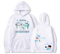 duxyoz Ladies Oversized Hoodies Pullover Long Sleeve Sweatshirt Autumn Winter Thermal Fleece Tops 03White XL