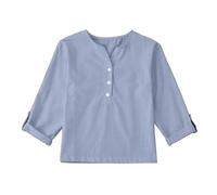 duxyoz Linen Shirts For Kids Boys Girls Long Sleeve Casual Tops Loose Fit Basic Henley Shirt Spring Summer Comfy Clothes Lightweight Breathable Pullover Blouse Classic Button Up Tunic Tees 13-14 Years