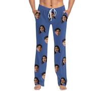 duxyoz Men Women Custom Pajama Pants Personalised Pyjamas Bottoms With Photo Face Funny Novelty Pj Pants Customised Pjs Nightwear Loungewear Trousers Personalized Sleepwear Bottoms For Adults