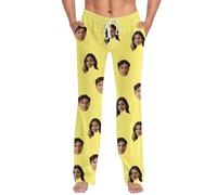 duxyoz Men Women Custom Pajama Pants Personalised Pyjamas Bottoms With Photo Face Funny Novelty Pj Pants Customised Pjs Nightwear Loungewear Trousers Personalized Sleepwear Bottoms For Adults