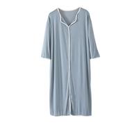 duxyoz Nighties For Women Short Sleeve Nightdress Nightgowns With V-Neck Solid Color Lightweight Summer Sleepwear Sexy Ladies Nightshirt Nightwear Soft Loose Neglige Sleep Shirt Dress Size 18
