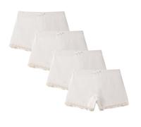 duxyoz Pack Of 4 Underwear For Girls Toddler Kids Knickers Breathable Comfy Boxer Shorts Elastic Waisted Lace Safety Underpants Solid Color Shorts Pants Briefs Panties Boyshorts 13-14 Years