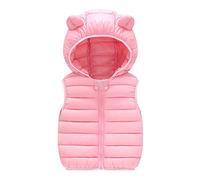 duxyoz Pink baby biys girls puffer gilet sleeveless lightweight bodywarmer Packable windproof gilets Unisex Infant Toddler Padded Waistcoat Cotton padded quilted coats Winter Outwear