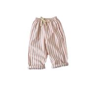 duxyoz Summer Stripe Trousers Toddler Boys Girls Linen Pants Drawstring Joggers Sweatpants Cotton Linen Loose Trousers Baggy Jogging Bottoms Casual Lounge Pants Lightweight Breathable 1-7 Years