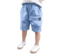 duxyoz Sweatpants For Kids Boys Cargo Joggers Shorts With Multipockets Cotton Sweat Short Pants Solid Outdoor Trekking Hiking Bottoms Summer Beach Casual Shorts Jogging Streetwear 9-10 Years