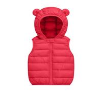duxyoz Toddler Baby Boy Girl Puffer Gilets Child Kids Padded Quilted Gilets Sleeveless Waistcoat Bodywarmer Winter Warm Zipper Vest Jacket Coat Windproof Lightweight Hooded Outwear 6-12 Months