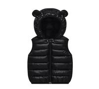 duxyoz Toddler Baby Boy Girl Puffer Gilets Child Kids Padded Quilted Gilets Sleeveless Waistcoat Bodywarmer Winter Warm Zipper Vest Jacket Coat Windproof Lightweight Hooded Outwear 6-12 Months