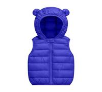 duxyoz Toddler Baby Boy Girl Puffer Gilets Child Kids Padded Quilted Gilets Sleeveless Waistcoat Bodywarmer Winter Warm Zipper Vest Jacket Coat Windproof Lightweight Hooded Outwear 12-18 Months