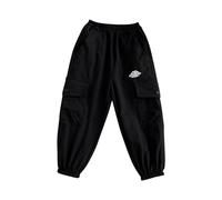 duxyoz Toddler Kids Boys Cargo Trousers Elastic Waist Summer Casual Sweatpants Solid Color Jogger Pants Cotton Lounge Running Hiking Sports Jogging Bottoms Outdoor Trousers with Pockets 2-3 Years