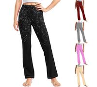 duxyoz Toddler Kids Girls Flare Trousers High Waisted Yoga Pants Vintage Soft Stretchy Comfy Bell Bottoms Lightweight Athletic Leggings Sport Dance Athletic Casaul Trousers Breathable 8-9 Years