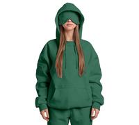 duxyoz Travel Hoodie With Eye Mask Built In Women'S Oversized Airplane Mode Hoodies Long Sleeve Pullover Sweatshirt With Hidden Pockets Wearable Blanket Hoodies For Adults Men Women Fall Winter