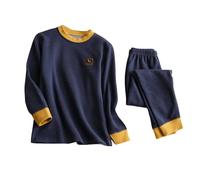 duxyoz Unisex Kids Girls Boys Thermal Underwear Set Long Sleeve Top & Pants Loungewear Sets Fall Winter Warm Base Layer Shirts With Lounge Pants 2Pcs Set Comfortable Winter Pajamas Sets 14-15 Years