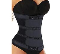 duxyoz Waist Trainer For Women with Sauna Effect Plus Size Body Shaper Belt TumControl Workout Sports Girdles Band Adjustable Waist Trimmer Sweat Belt Postpartum Belly Cincher (Black, S)