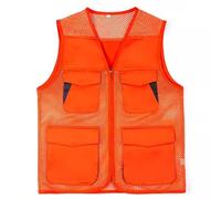 duxyoz Womens Cargo Vests Sleeveless Casual Loose Fit Vest Jacket With Pockets Short Tactical Vest Work Utility Workwear Outerwear Outdoor Travel Work Jacket Lightweight Activewear Vests C Orange 3XL