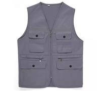 duxyoz Womens Cargo Vests Sleeveless Casual Loose Fit Vest Jacket With Pockets Short Tactical Vest Work Utility Workwear Outerwear Outdoor Travel Work Jacket Lightweight Activewear Vests F Gray XL