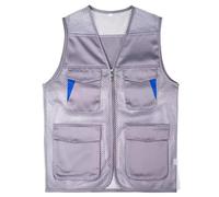 duxyoz Womens Cargo Vests Sleeveless Casual Loose Fit Vest Jacket With Pockets Short Tactical Vest Work Utility Workwear Outerwear Outdoor Travel Work Jacket Lightweight Activewear Vests C Gray 3XL