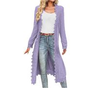 duxyoz Women's Long Lightweight Cardigan Long Sleeve Open Front Elegant Maxi Cardigans Ribbed Knitted Sweater Ladies Trendy Dressy Duster Coats Coverups Kimono Cardigan Fall Winter