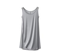 duxyoz Womens Nighties Nightdress With Built In Bra Modal Soft Sleepwear Ladies Sleeveless Summer Sleep Dress Solid Color Padded Pyjamas Dress Luxury Soft Nightgown Comfy Nightshirts Size 14 Gray