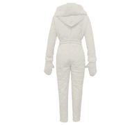 duxyoz Women'S Ski Suits Snowsuit Onesie Ski Overall Waterproof Windproof Winter Warm Hooded Snowboard Skisuit Casual Thick Sports Outdoor Jumpsuit Insulated Snowboarding Snowsuit White XXL