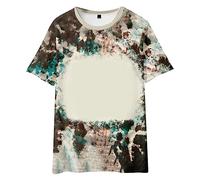 duxyoz Womens Tops Shirt Plus Size Round Neck Tie Dye T Shirt Summer Short Sleeve Oversize Loose Tunic Elegant Vintage Regular Fit Pullover Tops Tee Blouse Baggy Going Out UK