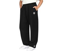 duxyzoz Kids Boys Tracksuit Jogging Bottoms Elastic Waisted Casual Cuffed Pe Joggers Pants Childrens School Trousers Activewear Sweatpants Sports Trousers with Pockets Age 7-8 Years A Black