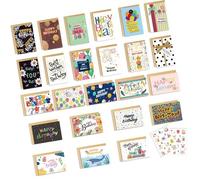 Duyeuau 24 Pcs Birthday Card with Envelope Cake Birthday Card Greeting Cards Birthday Greeting Cards for Friend