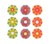 Duyeuau 9/30pcs Colorful Replacement Flowers for Hummingbird Feeders Water Jar Replaceable Flower Set for Outdoor Garden