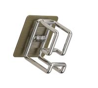 Duyeuau Adhesive Mount Stainless Steel Sink Hook Rusts Resistant Foldable Space Saving Bathroom Kitchen Organiser Rack Modern Bathroom Basin Hanger