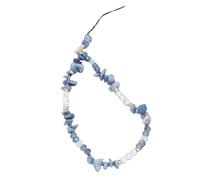 Duyeuau Cellphone Wrist Strap Hanging Cord Anti-Lost Lanyard Trendy Stone Pearl Beads Wrist Chain