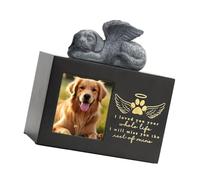 Duyeuau Dog Ashes Caskets Cats Memorials Funeral Coffins Dogs Funeral Box with Photos for Dog and Cats with Photo