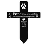 Duyeuau Dog Cats Memorial Grave Marker for Garden and Indoor Decors for Comforting Grieving Pet Owners Graveyard